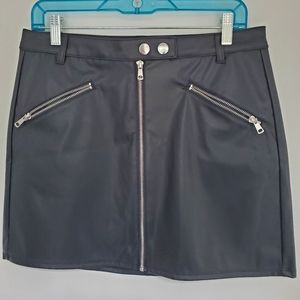 Faux leather skirt